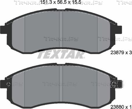 Тормозные колодки Textar. Артикул 2387902