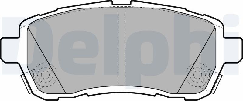 Тормозные колодки Delphi (Low-Metallic). Артикул LP2306