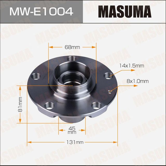 Ступица колеса с интегрированным подшипником Masuma передняя/задняя для Audi A8 II (D3) 2002-2010. Артикул MW-E1004