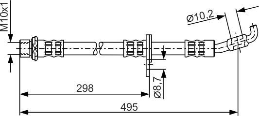 Тормозной шланг Bosch передний правый для Lexus RX I 1998-2003. Артикул 1 987 476 963
