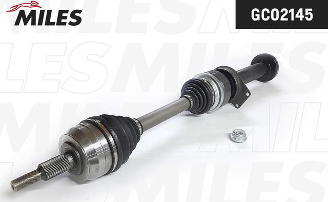 Полуось (привод в сборе, приводной вал) Miles правая для Volkswagen Multivan T5 2003-2009. Артикул GC02145