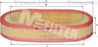 Воздушный фильтр MFilter для Mercedes-Benz 190 (W201) 1982-1993. Артикул A 337