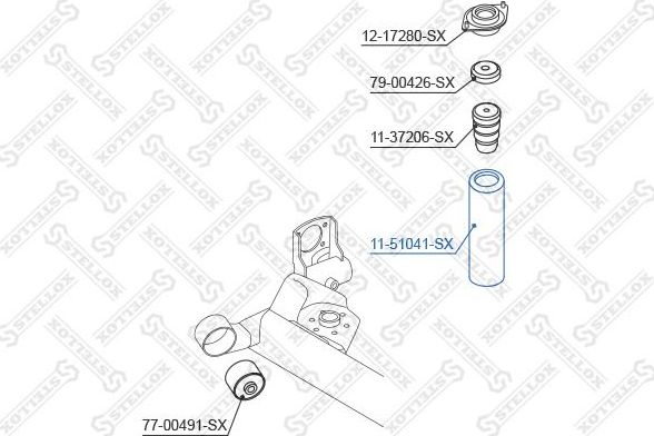 Пыльник амортизатора (стойки) Stellox. Артикул 11-51041-SX