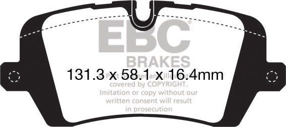 Тормозные колодки EBC Brakes. Артикул DP42161R