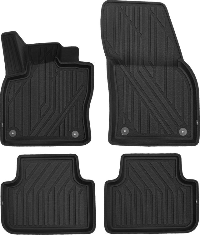 Коврики KVEST 3D для салона Volkswagen Tiguan II 2018-2026 Черный. Артикул KVEST3D01936510k