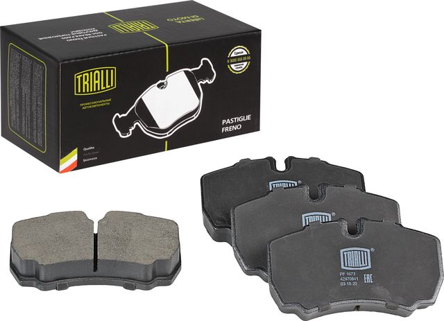 Тормозные колодки Trialli задние для IVECO Daily III 1999-2007. Артикул PF 1673