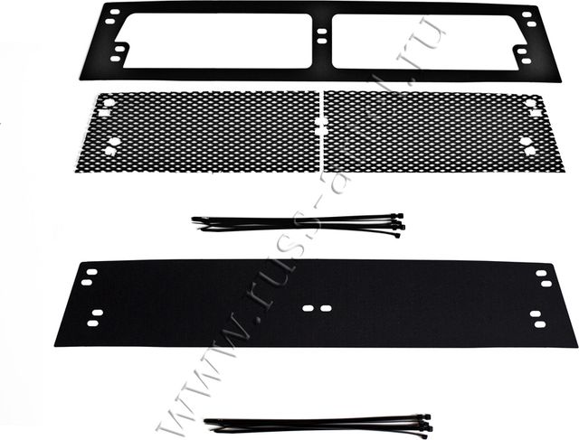 Защитная сетка и заглушка Русская Артель решетки переднего бампера для Kia Rio III седан 2015-2017 рестайлинг. Артикул ZRK-127602