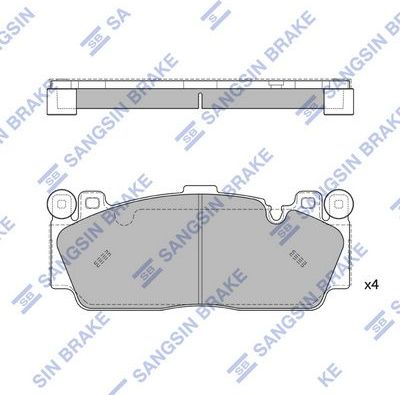 Тормозные колодки Sangsin Hi-Q. Артикул SP4538