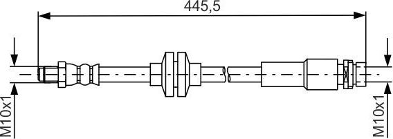 Тормозной шланг Bosch задний для Ford C-MAX II 2010-2019. Артикул 1 987 481 668