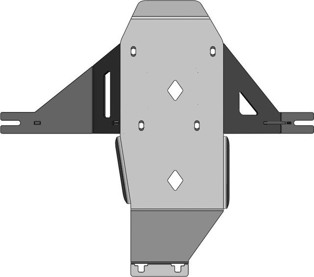 Защита алюминиевая АВС-Дизайн для заднего редуктора Mitsubishi Delica D:5 I рестайлинг 4WD 2018-2026. Артикул 14.36ABC