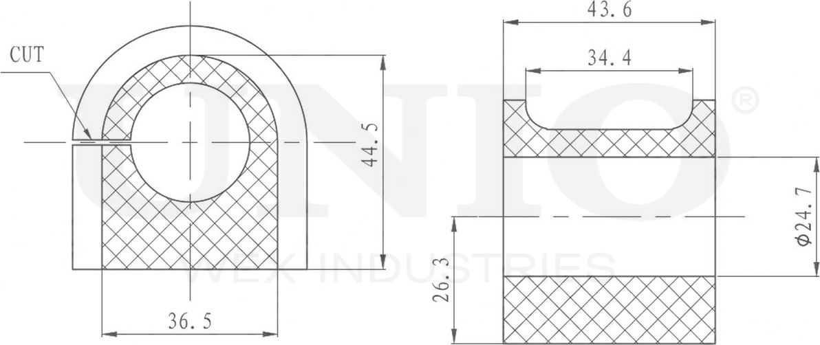 Втулка стабилизатора (Unio). Артикул RMP-10023