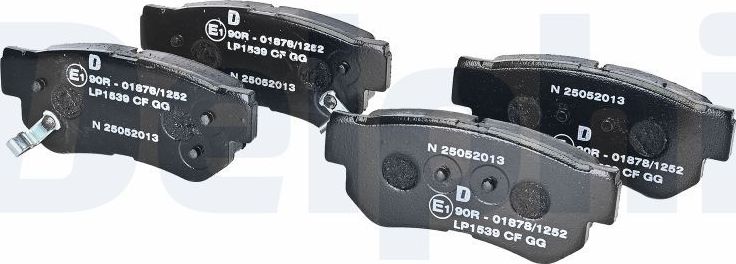 Тормозные колодки Delphi (Low-Metallic) задние для Hyundai Tucson I 2004-2010. Артикул LP1539