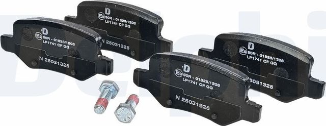 Тормозные колодки Delphi (Low-Metallic). Артикул LP1741