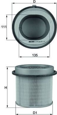 Воздушный фильтр Mahle. Артикул LX 670