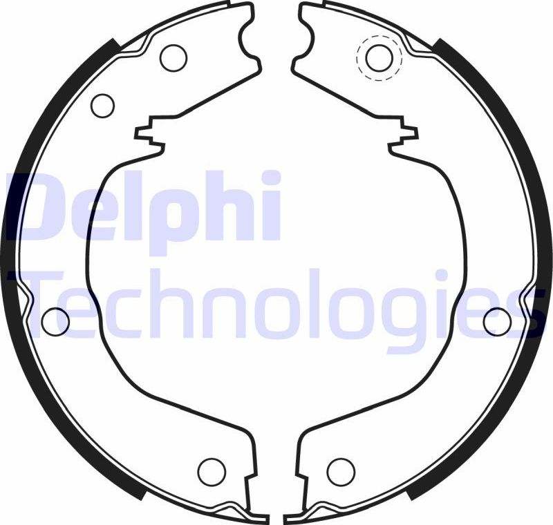 Тормозные колодки (стояночная тормозная система) Delphi. Артикул LS2007