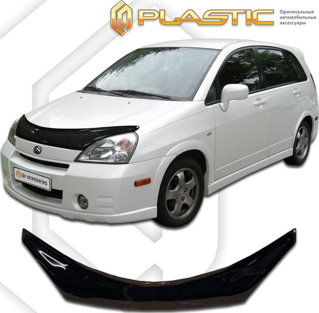 Дефлектор СА Пластик для капота (Classic черный) Suzuki Liana 2001-2008. Артикул 2010010106720