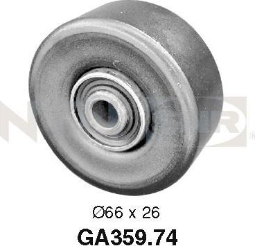 Направляющий (ведущий) ролик приводного поликлинового ремня NTN / SNR. Артикул GA359.74