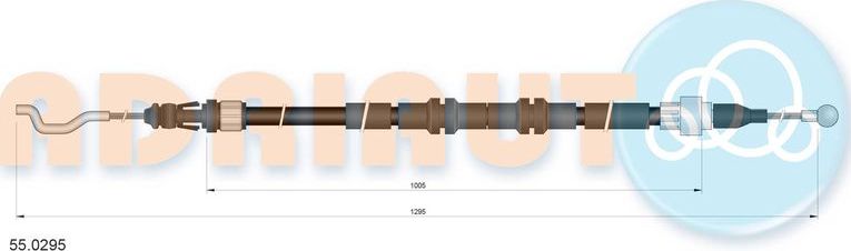 Трос ручника (тросик ручного тормоза) Adriauto. Артикул 55.0295