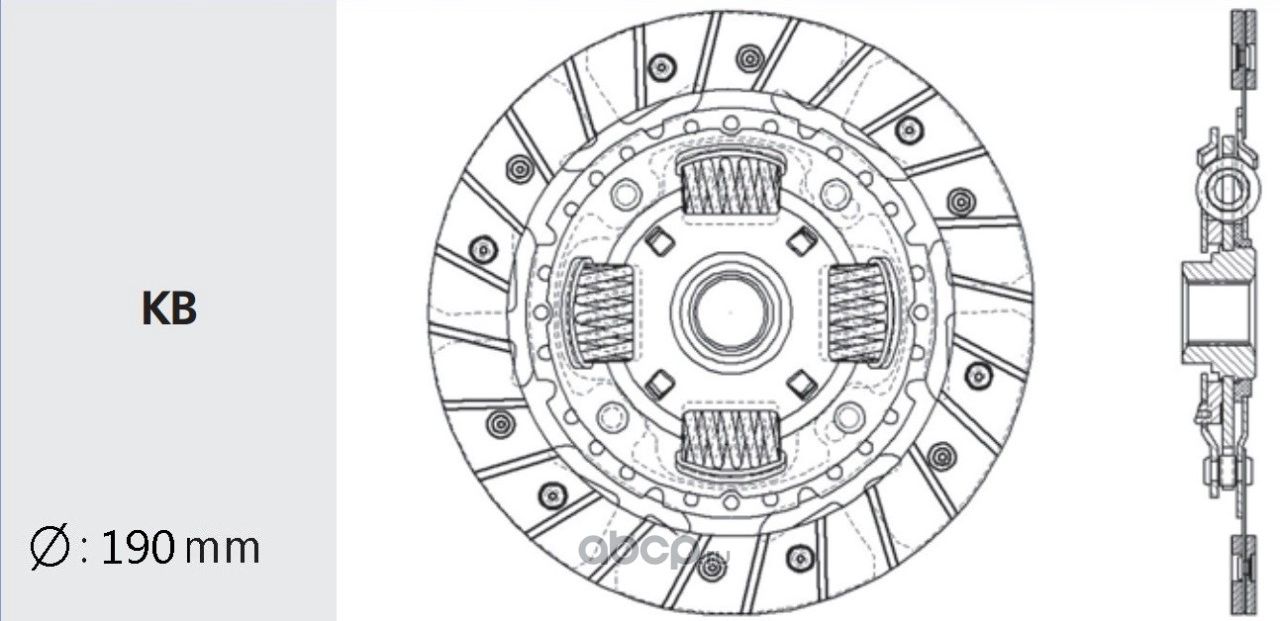 Диск сцепления MAZDA 323 (89-) (190мм) VALEO PHC Valeo. Артикул MZ21