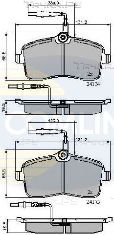 Тормозные колодки Comline Comline передние для Peugeot 407 2004-2011. Артикул CBP11250