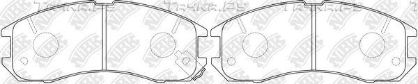 Тормозные колодки NiBK передние для Mazda 626 II (GC) 1983-1987. Артикул PN5194