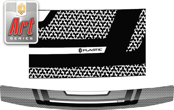 Дефлектор СА Пластик для капота (Серия "Art" черная) Mitsubishi Challenger 1997-2026. Артикул 2010011504563