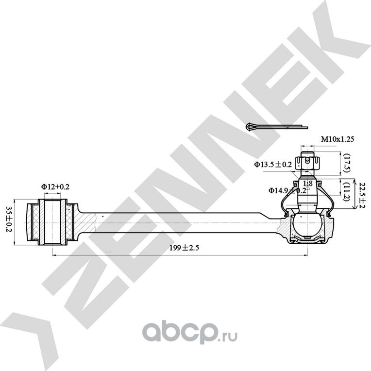 РЫЧАГ ЗАДНИЙ ПОПЕРЕЧНЫЙ ЛЕВЫЙ/ПРАВЫЙ TOYOTA RAV 4 06 (Zennek). Артикул DCA0011