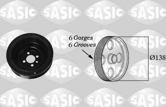 Шкив коленвала Sasic для Skoda Rapid I 2012-2019. Артикул 2156018