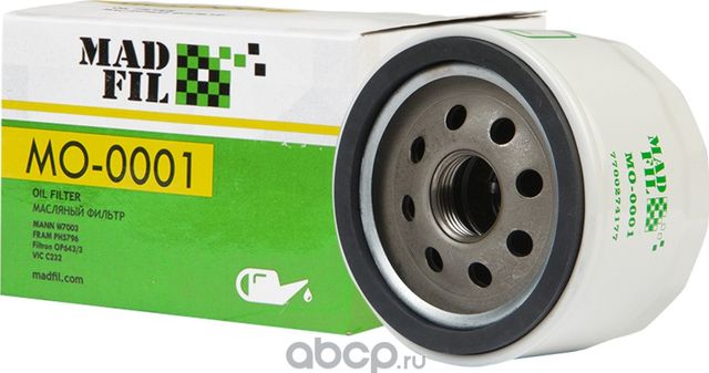 ФИЛЬТР МАСЛЯНЫЙ (Madfil). Артикул MO0001
