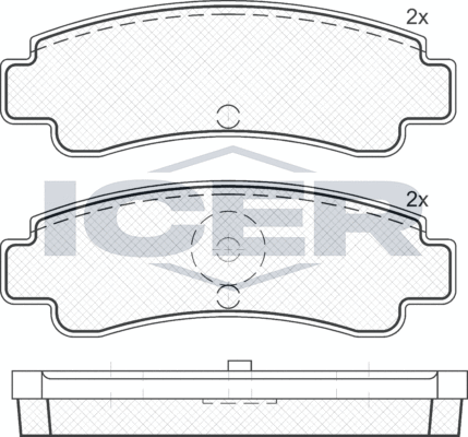 Тормозные колодки Icer. Артикул 180805