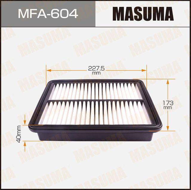 Воздушный фильтр Masuma. Артикул MFA-604