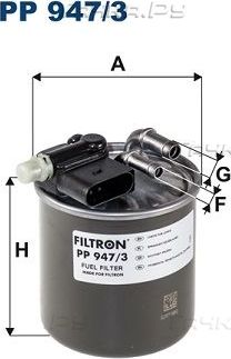 Топливный фильтр Filtron. Артикул PP 947/3