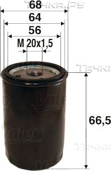Масляный фильтр Valeo для Nissan Cube Z12 2010-2012. Артикул 586022