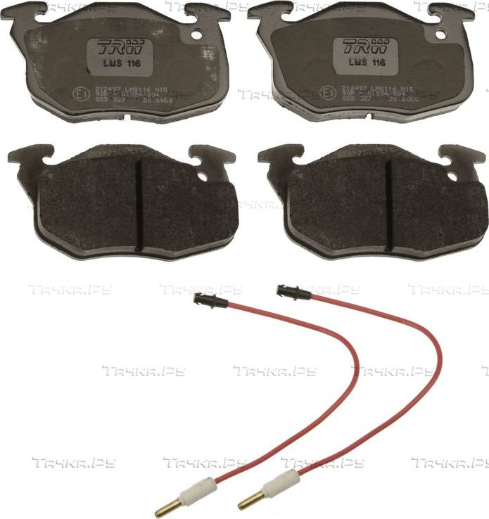 Тормозные колодки TRW COTEC передние для Peugeot 309 I 1985-1993. Артикул GDB327