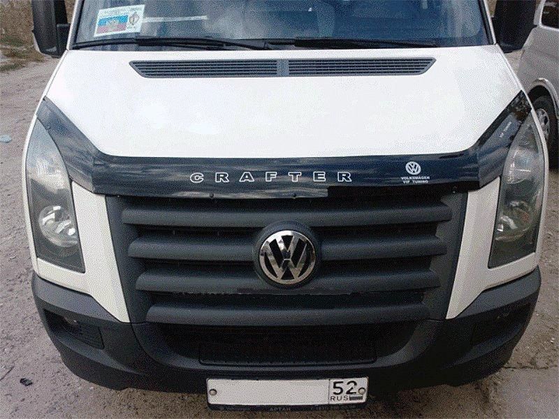 Дефлектор Vip-Tuning для капота Volkswagen Crafter 2006-2016. Артикул VW09