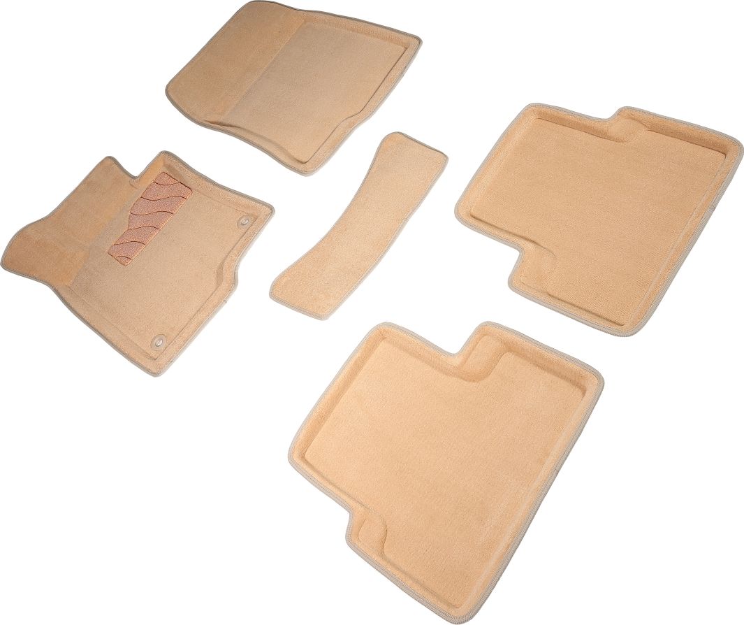 Коврики Seintex 3D ворсовые для салона Honda Accord VIII 2008-2012 Бежевые. Артикул 98199