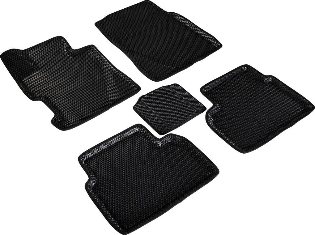 Коврики Seintex 3D EVA ромб для салона Honda Civic VIII седан 2006-2011 ЧЕРНЫЕ. Артикул 95298