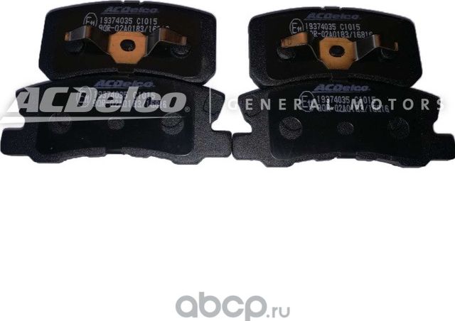 Тормозные колодки ACDelco. Артикул 19374035