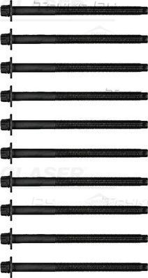 Комплект болтов ГБЦ Glaser для Citroen C5 II 2010-2017. Артикул T40595-00