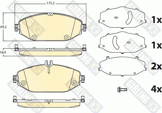 Тормозные колодки Girling. Артикул 6120971