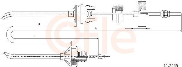 Трос сцепления Cofle для Citroen Xantia I 1995-2003. Артикул 92.11.2245