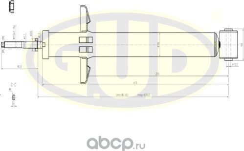 Амортизатор G.U.D. задний для SEAT Toledo I 1991-1999. Артикул GSA343191