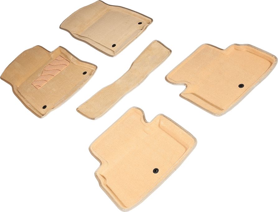 Коврики Seintex 3D ворсовые для салона Infiniti Q50 2014-2026 БЕЖЕВЫЕ. Артикул 94420