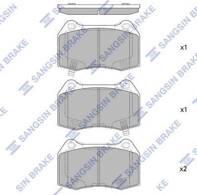 Тормозные колодки Sangsin Hi-Q. Артикул SP4172