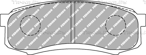 Тормозные колодки FERODO RACING DS2500 для Lexus GX I 2001-2009. Артикул FCP1021H