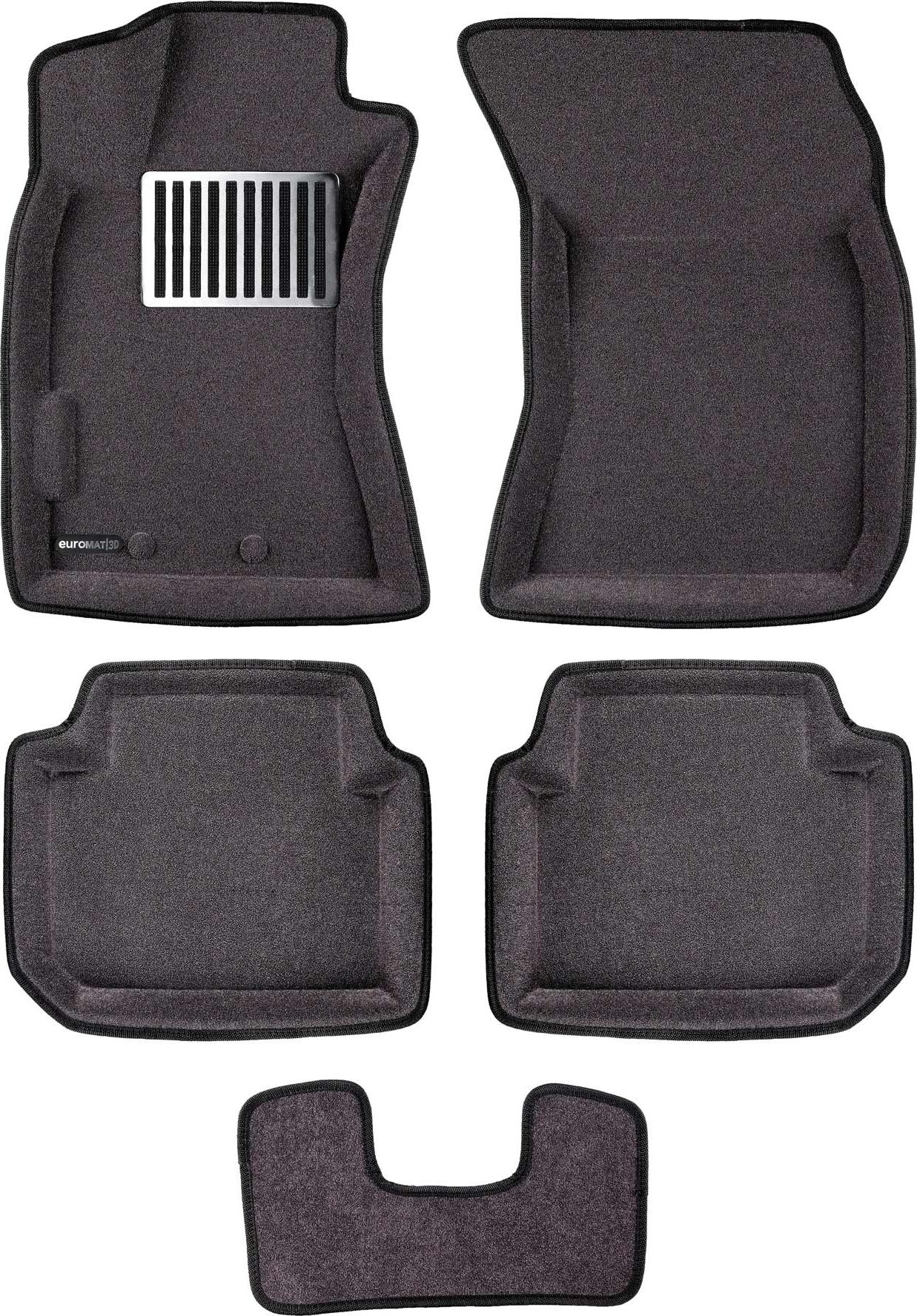 Коврики текстильные Euromat 3D Lux для салона Subaru Forester III 2008-2012 СЕРЫЕ. Артикул EM3D-004701G