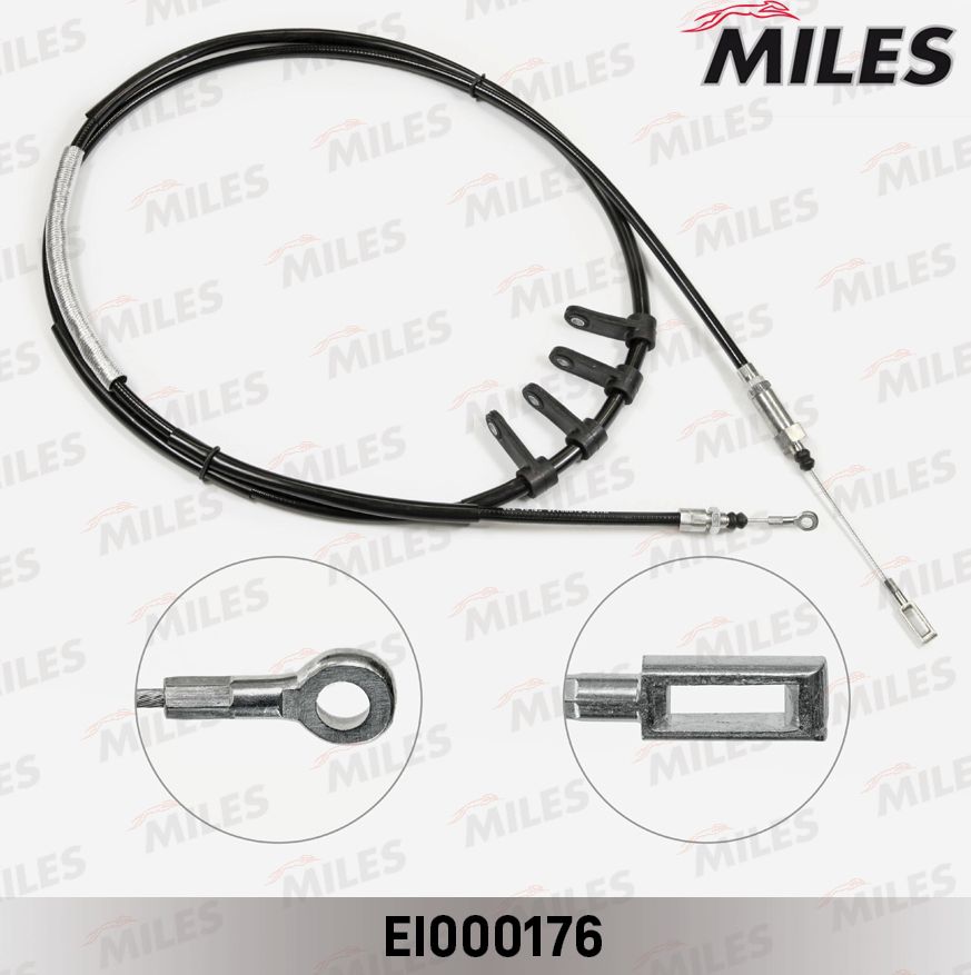 Трос ручника (тросик ручного тормоза) Miles. Артикул EI000176