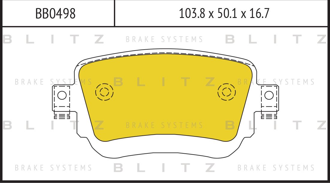 Колодки тормозные SKODA OCTAVIA 12- задн. (Blitz). Артикул BB0498