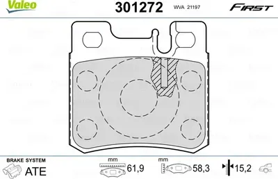 К-т дисков. тормоз. колодок (Valeo). Артикул 301272