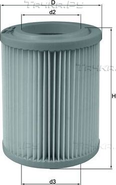 Воздушный фильтр Mahle для Honda Civic VII 2001-2005. Артикул LX 1768